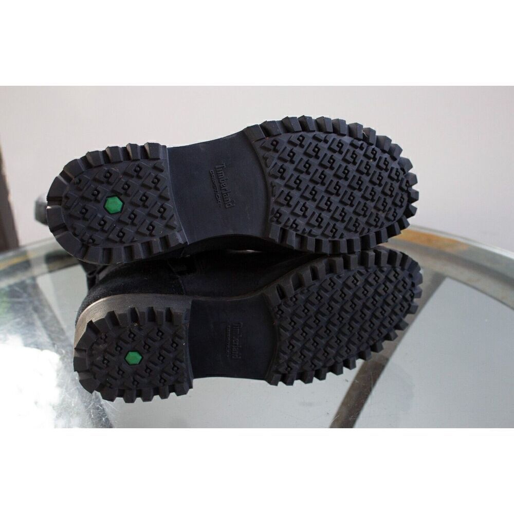 TIMBERLAND Wheelright Tall Boots Waterproof Black Cracked Leather Womens US 6.5 - Picture 6 of 7